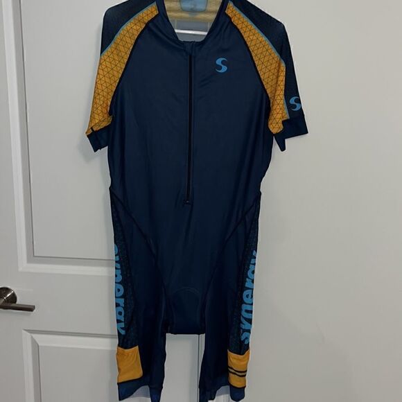 Men's Blue and Yellow synergy triathlon suit - Picture 1 of 7